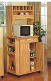 NEW LARGE WOOD KITCHEN RACK W. DRAWER AND WHEELS