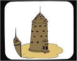 Decorated Mouse Pad with Latvia, fort, construction, tower, kingdom, Europe, palace, architecture