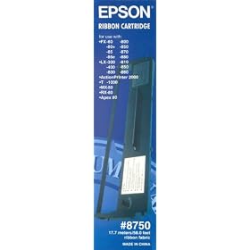 Epson FX 80/80+/85/86e/800 FX 850/870/880/880+ LX 300/300+/300+II/400/800 LX 810/850/860 ribbon tape cartridge black #8750 # 8750