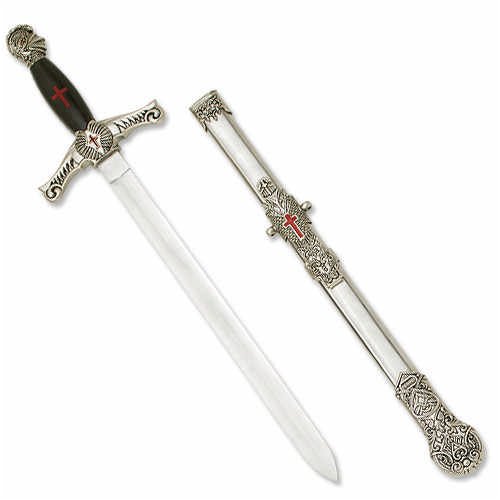 Childrens Toyshop  Sporting Goods : Ceremonial Masonic Templar Knights Sword Dagger w/ Scab