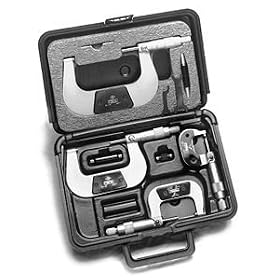Fowler 4 Piece Swiss Style Micrometer Set - 0-4 Inch - 0.0001 Inch FOW72-229-104
