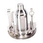 Oggi 6 Piece Stainless Cocktail Bar Set W/ Stand