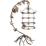 4 Tiers Bird Cage Décor Rotating Spin Table Top 72 pair Earrings Holder Organizer / Bracelets Necklace Jewelry Stand Display Tower by MyGift