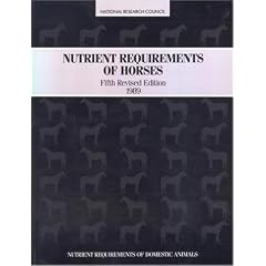 Nutrient Requirements of Horses,: Fifth Revised Edition, 1989 (Nutrient Requirements of Domestic Animals)