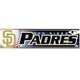 San Diego Padres - Logo & Name Bumper Sticker MLB Pro Baseball