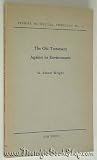 The Old Testament against its environment (Studies in Biblical theoloy)