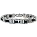 Stainless Steel Men's Bracelet w/ Rubber, 8.50''