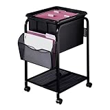 RUBBERMAID / RUB14395 / Fold `n Roll Mobile File Cart, 18w x15-5/8d x 25-5/8h, BLK / Sold as 1 EA