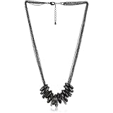 Leslie Danzis Gunmetal Multi-Ring Necklace With Cry