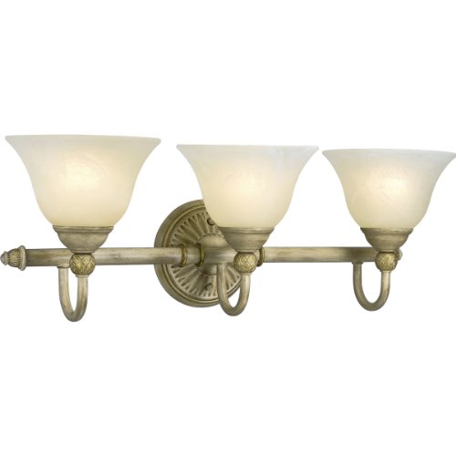 Progress Lighting P3206-42 3-Light Bath Bar, Seabrook