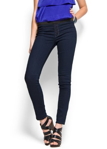 Mango Women's Elastic Waist Skinny Jeans - 6 - Soft Denim product image