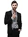 Bentibo Mens Black Gingham Long Sleeve Casual Button Down Cotton Dress Shirt