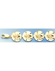 Gold Nautical Braclt Bracelet Sanddollar High Polishbracelet