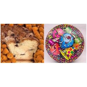 Golden Raspberry 10" Coffee Cake Party Gift Tin by Boba Tea Direct
