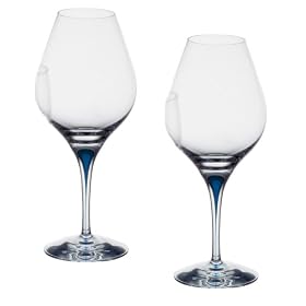 Orrefors Intermezzo Blue Aroma Glasses, Set of 2 by Orrefors