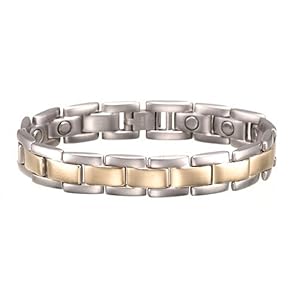 Sabona Executive Brushed Duet Magnetic Bracelet