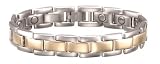 Sabona Executive Brushed Duet Magnetic Bracelet, Size XL