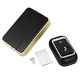 uxcell AC110 - 220V36　チャイムソング　リモコンワイヤレスドアベル　ベル　ブラック