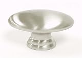1 1/2 Dia Brushed Satin Nickel Oval Knob
