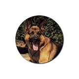German Shepherd Rubber Round Coaster (4 pack)
