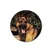 German Shepherd Rubber Round Coaster (4 pack)