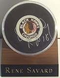 Rene Savard Autographed Puck with Holder