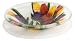 Peggy Karr Tulip Canvas 9-Inch Handmade Art Glass Serving Bowl