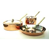 Mauviel 6520 Cuprinox Pour la Table 5-Piece Copper Cookware Set