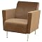 Dark Khaki Velvet Club Chair