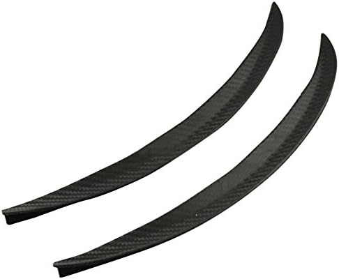 USACOOL 1pair 36cm Automotive Fender Flares Carbon Fiber Lip Strip Black Wheels Eyebrow Sticker