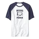 T-Shirt Raglan White  Waterski Power  Sports