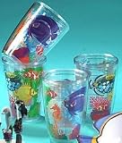 Tropix 16 oz. Pisces Tumblers-Set of 4 MULTI PATTERN 4 Pc Set