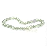 WILLOW PEARLES: *VOYAGEUR 12MM CELERY GREEN PEARLE NECKLACE*