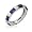 Sapphire and Diamond CZ Stackable Eternity Band