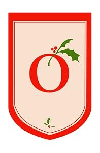 Monogram Holiday Garden Size Flag - O