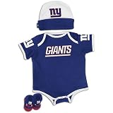 Giants Reebok Infants NFL 3 pc Tm Bodysuit,boot