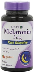 Natrol Melatonin 3mg Fast Dissolve Tablets, Strawberry, 90-Count