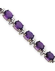 14k Gold White Gold Amethyst Bracelet