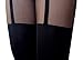 AM Landen Cute Women's Tight S-M size Japanese Black Two Tone Garter Tatoo Printed Pantyhose