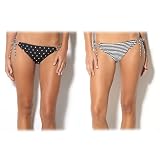 Roxy Rock Steady 70's Lowrider Tie Side Reversible Bikini Bottom - Women's