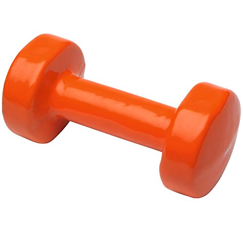 Sport-Thieme Vinyl Dumbbell, 5 kg, Orange Sport-Thieme Vinyl Dumbbell, 5 kg, Orange