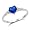 Sterling Silver Heart Shaped Blue Sapphire CZ Ring Sizes 4 to 9, 4