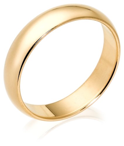 10k Yellow Gold 5mm Traditional Men's Wedding Band