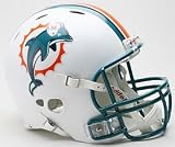 Miami Dolphins Revolution Pro Line Helmet Authentic Molded Foam Padding Hard Cup Chin Strap