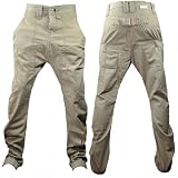 Soul Star Drop Crotch Chinos Trousers Sand Mens Size 30