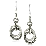 JUDITH JACK Marcasite and Crystal Knot Drop Ea