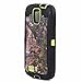 Pack of 2 Huaxia Datacom Body Armor Realtree Camo Defender Case w/ Built-in Screen Protector For Samsung Galaxy S4 SIV (not for S4 Active) - Green Camo Forest and Orange Camo Tree