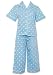 Frankie & Johnny Blue Dottie Shortsleeve Capri Pajama