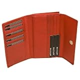 Saddler Genuine Leather Ladies Long Zip Top Purse With Half Flap Tab Fastener & Coin Section'