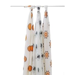 Aden + Anais Bamboo Swaddle Blankets, 3 Pack, Mela